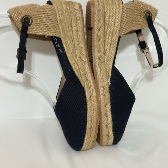 Viscata Women Formiga Canvas Wedges Sandal in Navy Size 39/US 8 - Picture 4 of 8